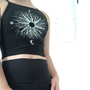 Moon and Stars Cropped Tank Top